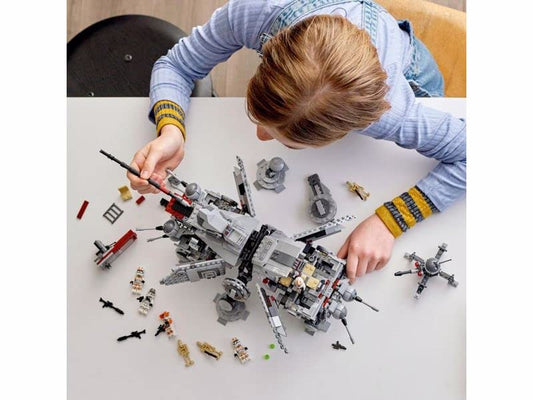 LEGO Star Wars 75337 AT-TE Walker toy with 3 minifigures from the 212th Clone Troopers, Dwarf Spider, and Battle Droid figures - Gift for boys aged 9 and fans of Revenge of the Sith.