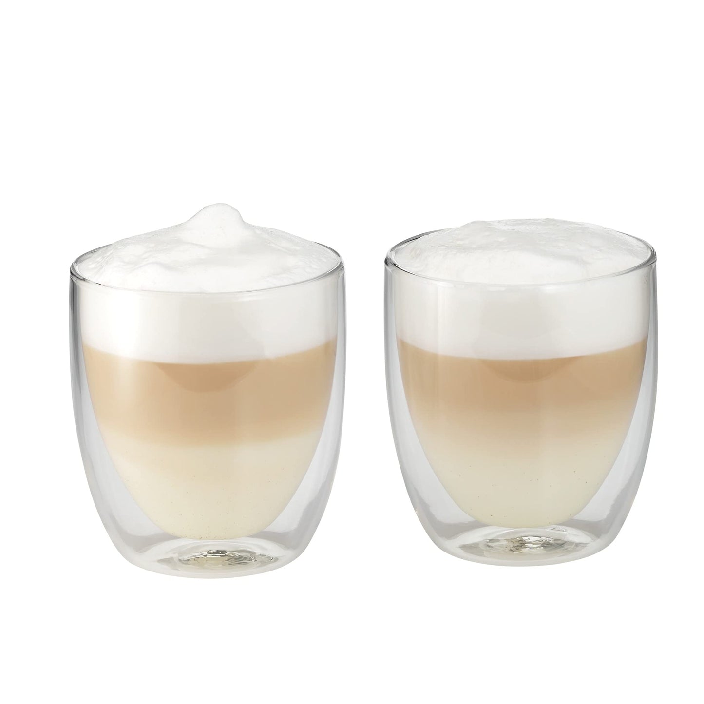 WMF Cult double-walled Cappuccino glasses set of 6, 250ml, floating effect, thermoglasses, heat-resistant for tea and coffee.