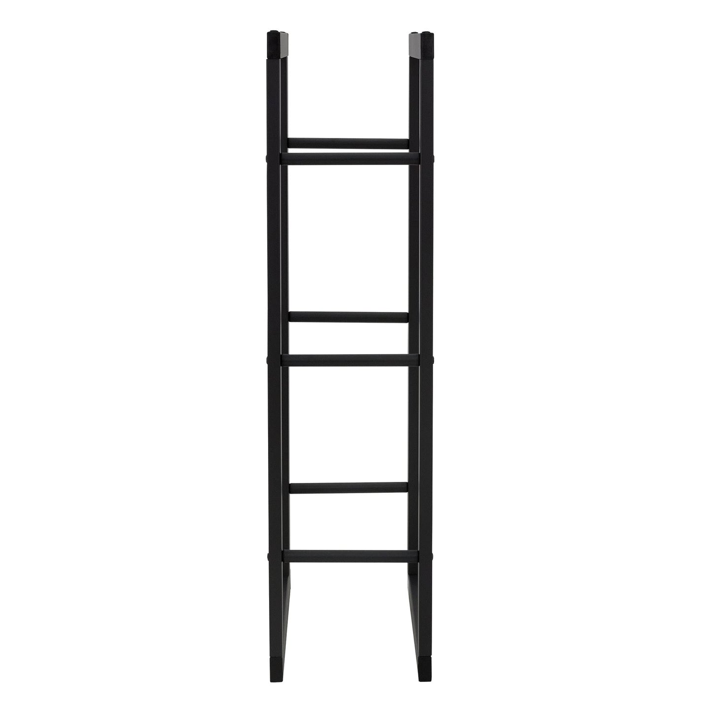 ML-Design fireplace log rack 40x100x25cm rectangular black metal, indoor/outdoor, coated steel firewood storage, fireplace stand firewood holder log rack for fireplace/stove.