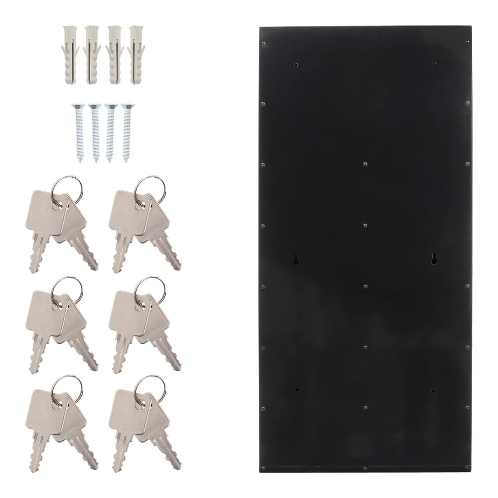 Rottner Depot 6 Letterbox System Silver Black Cylinder lock 2 keys per compartment Name tag holder included Mounting material