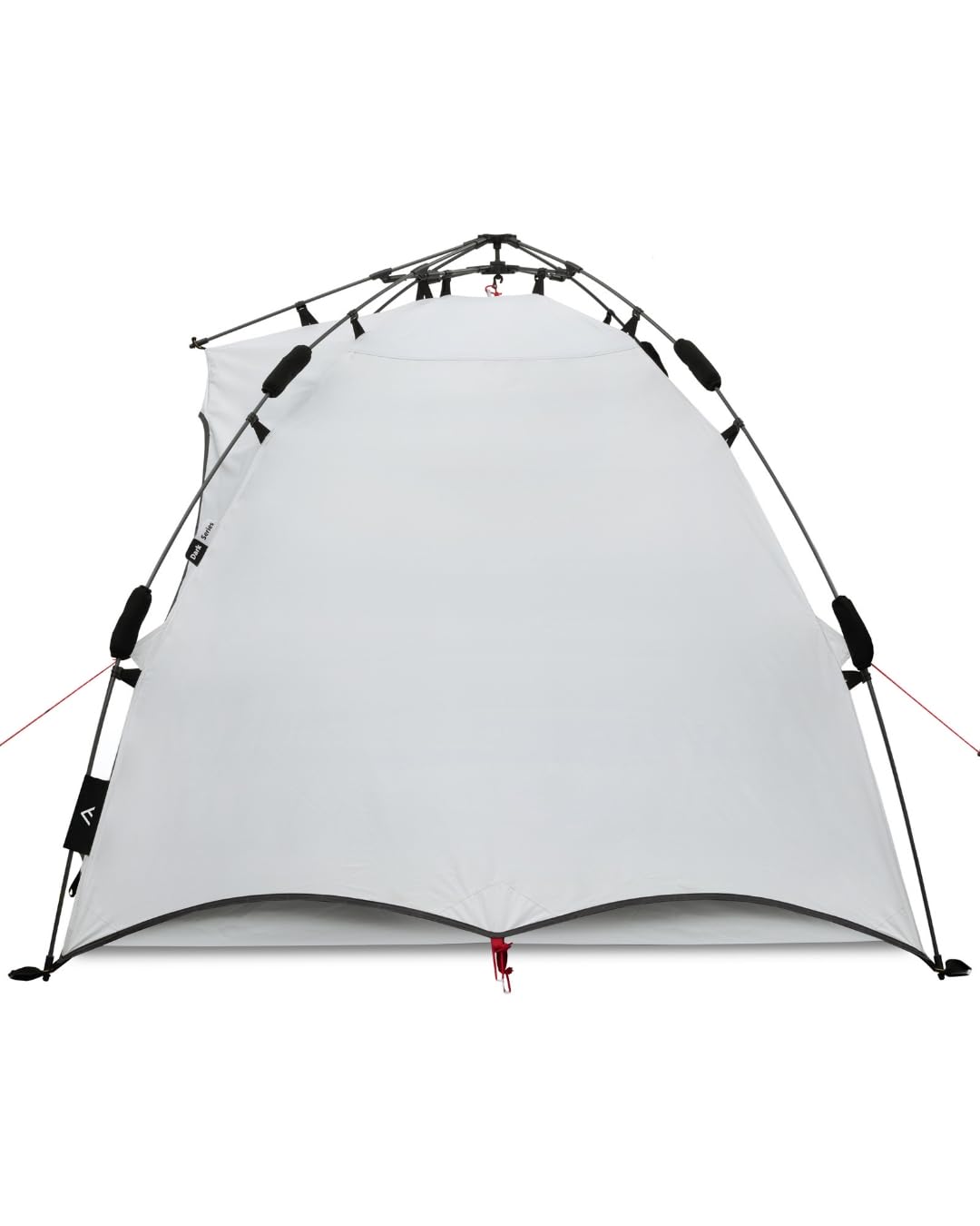 qeedo Quick Ash Dark Series seconds tent completely darkened inside, waterproof, light & robust - camping tent for 2 people, dome tent with small awning, mosquito net & quick setup system