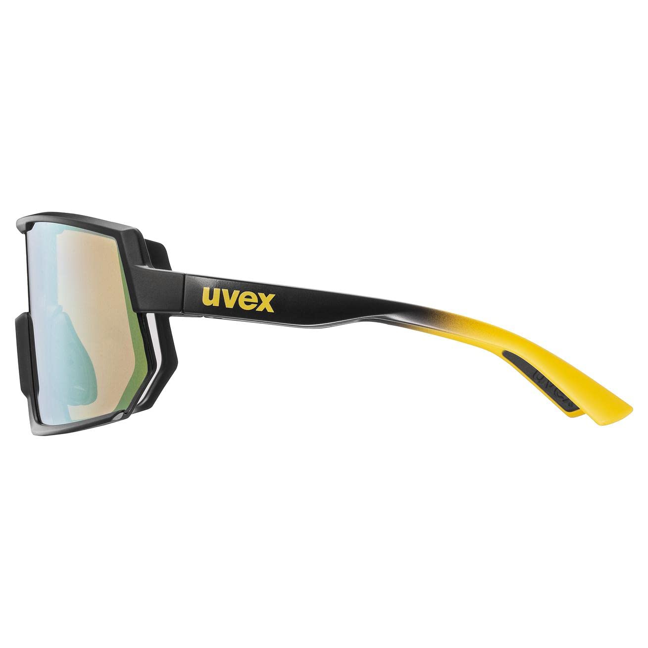 Uvex sportstyle 235 - sports glasses for women and men - 100% UVA, B, C protection - pressure-free fit & perfect grip - sunbee-black matt/yellow - one size