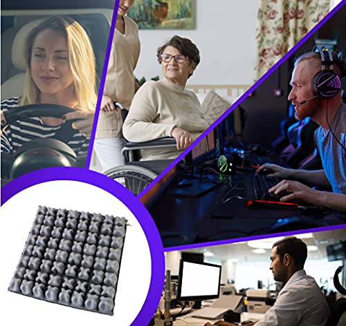 Mobiclinic® Q-air anti-decubitus seat cushion, European brand, ergonomic orthopedic cushion, wheelchair air cushion, 1 valve, 45 x 40.6 cm.