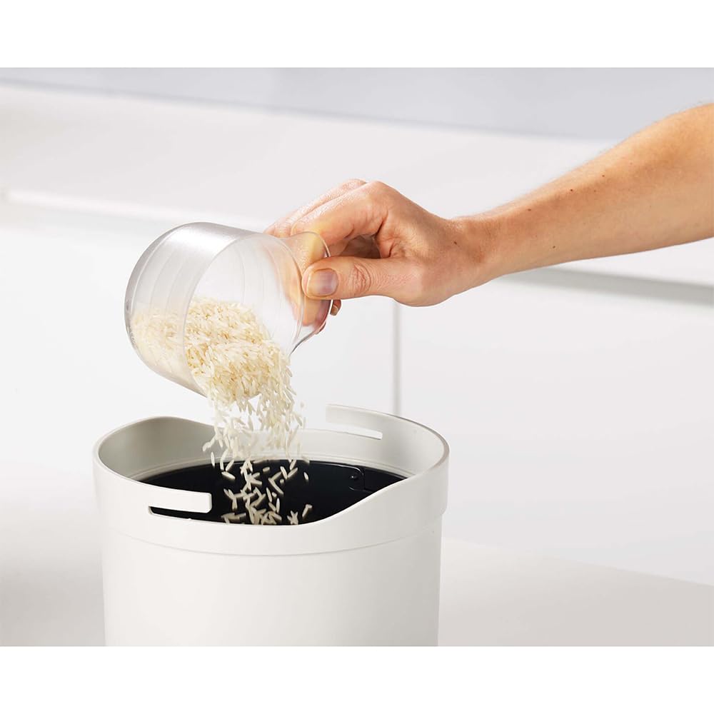 Joseph Joseph M-Cuisine - Microwave Rice and Grain Cooker Steamer, 2 Liters - Stone/Orange