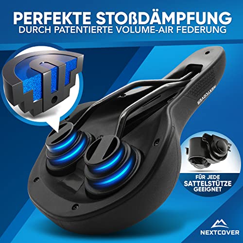 NEXTCOVER® Bike Saddle - The Original - with Memory Foam 3.0 I maximum riding comfort I ergonomic bike saddle for women & men I comfortable men's saddle, soft women's bike saddle