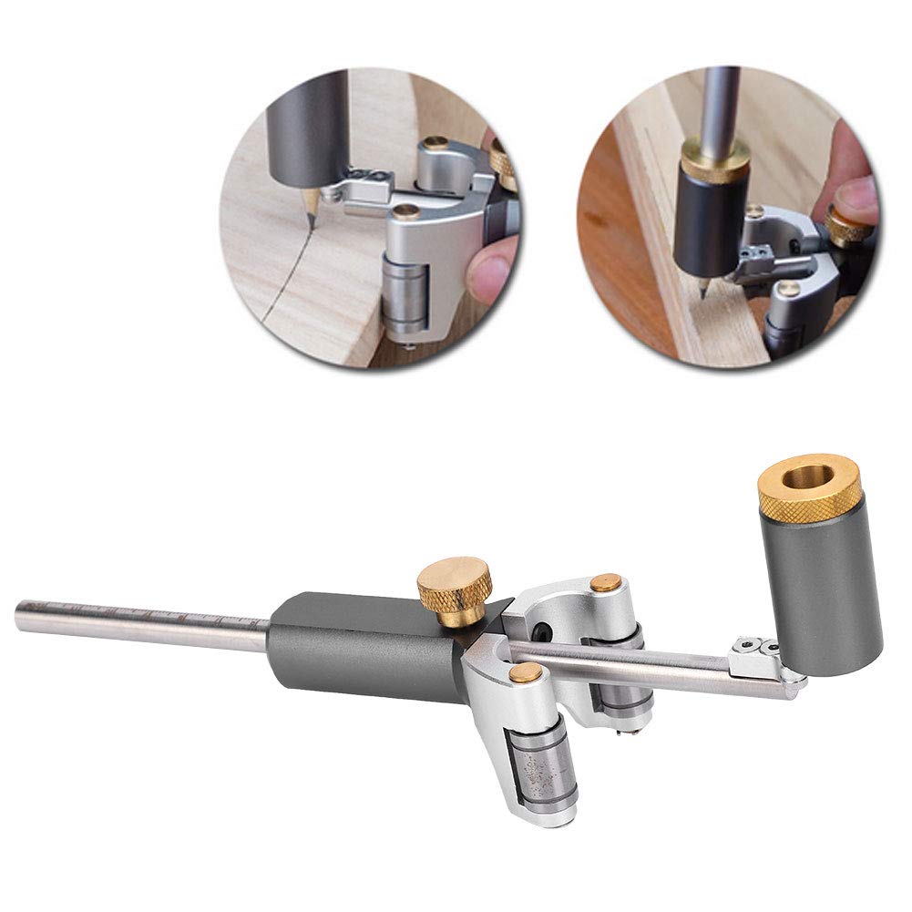 Oumefar Linear Arc Scriber Tool Dual-Purpose Marking Tool Woodworking 0-13 mm Marking Tool for Wood and Ceramic