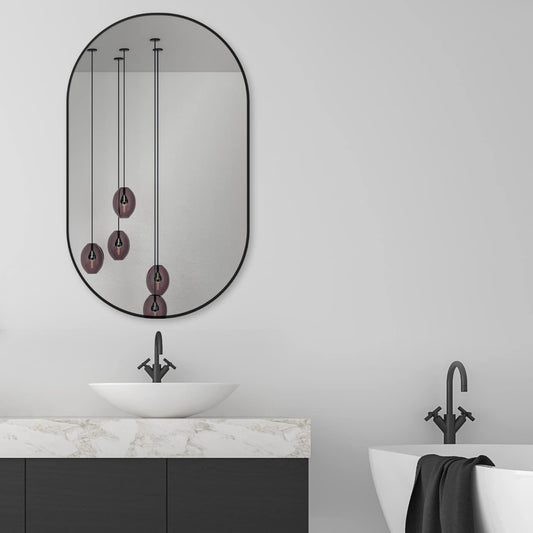 ApeJoy vanity mirror oval 45x75cm, wall mirror