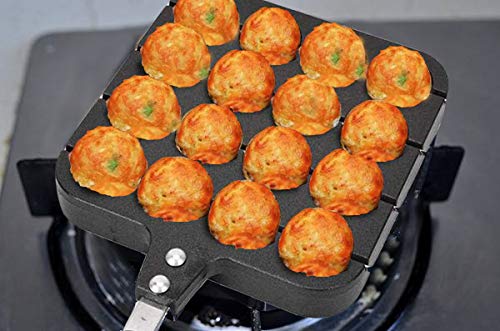 Mumusuki Takoyaki Grill Pan Plate Cooking Baking Mold Tray Cast Aluminum Nonstick Japanese Food Round Pancakes Kitchen