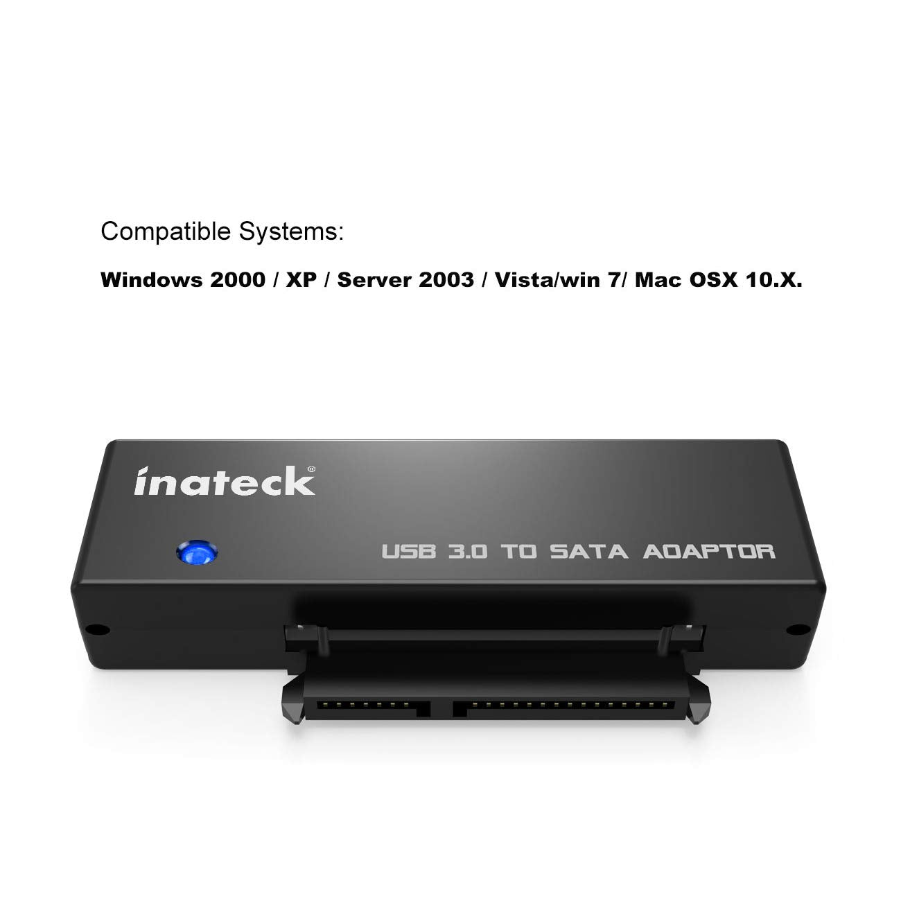 Inateck USB 3.0 to SATA Converter Adapter for 2.5/3.5 inch HDD SSD Drives with 12V 2A Power Supply.