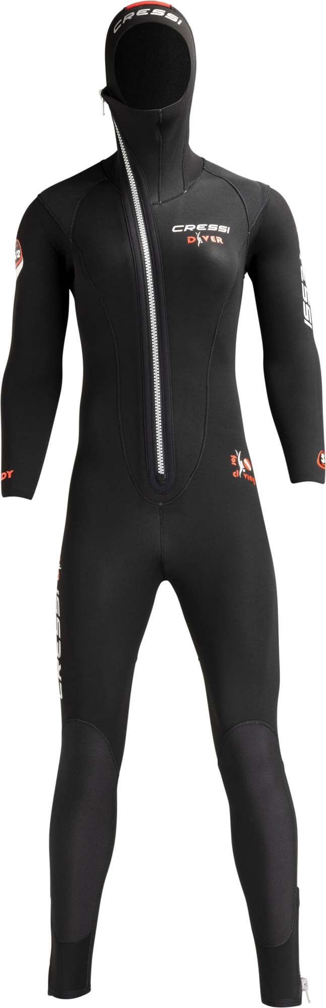 Cressi Women's Diver Lady One-Piece Wetsuit, Black/Red, S/2