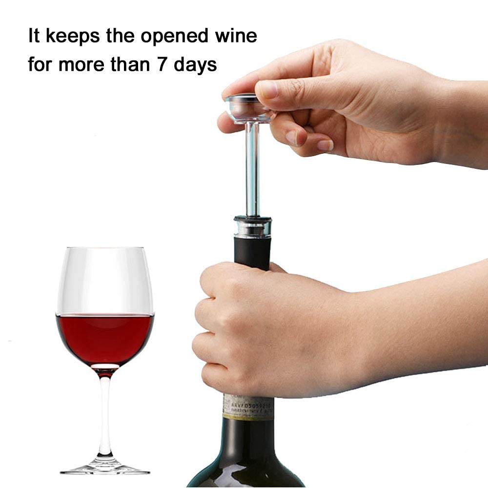 AIKARO - Electric wine bottle opener Automatic electric corkscrew, Rechargeable (Set)