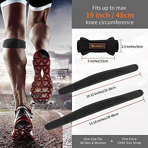 CAMBIVO 2 x Patella Knee Brace, Patellar Tendon Strap, Adjustable Knee Support for Women and Men during Sports, Hiking, Fitness, Baseball, Volleyball