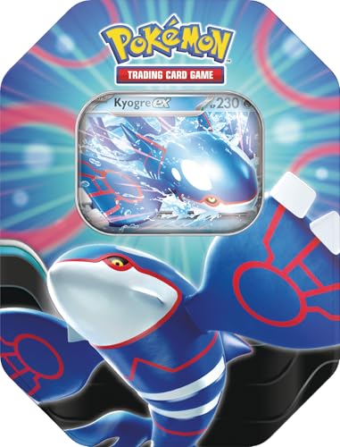 Pokémon Trading Card Game: Tin Box Azure Legends: Kyogre-ex (4 Booster Packs & 1 holographic Promo card)