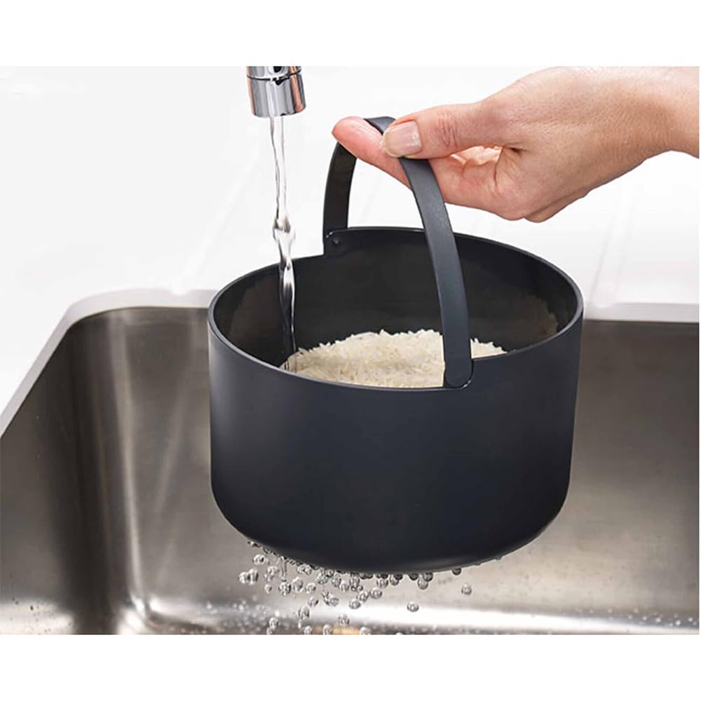 Joseph Joseph M-Cuisine - Microwave Rice and Grain Cooker Steamer, 2 Liters - Stone/Orange