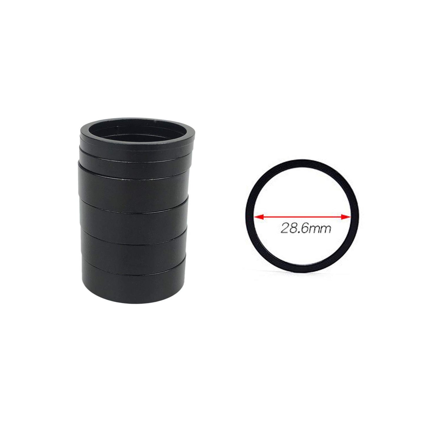 PLAIN Bicycle Ahead Stem Spacer 1/8" Aluminum MTB Road Bike Spacers Headset Spacer with Ahead Cap 2/3/5/10mm (8 Pieces)