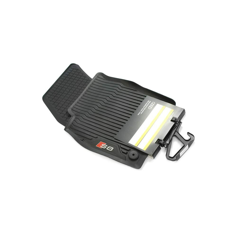 Audi 4N1061221A041 Rubber Floor Mats Front 2X Rubber Mats All-Weather Mats Black, with S8 lettering