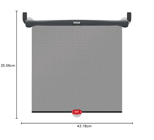 Munchkin Car Sun Shades, 2-pack, removable vehicle sunshades for maximum UV protection, with heat indicator, fits most cars, essential travel and baby car accessory.