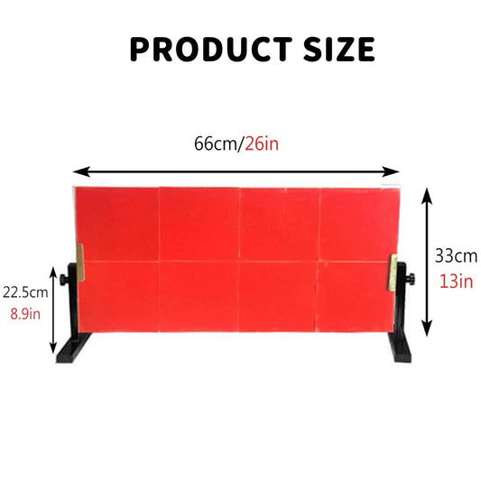 Table Tennis Rebound Board with 8 Red Rubbers Table Tennis Return Board for Home Gym Indoor Outdoor Ping Pong Rebounder for Indoor Self Training