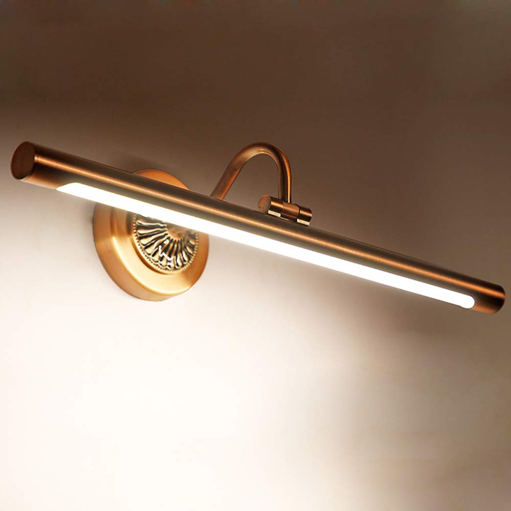 8W Modern LED Metal Mirror Light Wall Lamp Bathroom Make Up Mirror Light Waterproof Anti-fog Wall Lamp for Bathroom Study, Warm Light