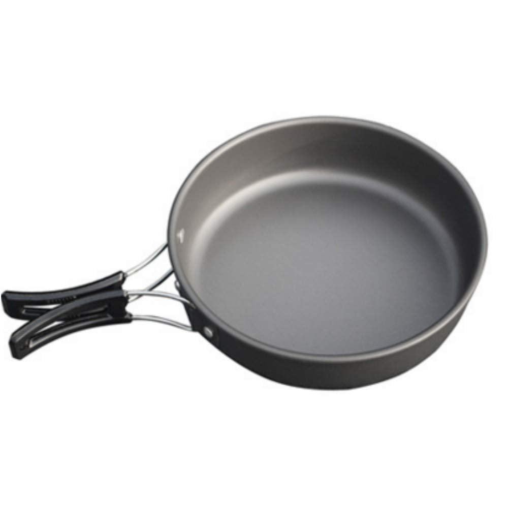 JZK Camping Cookware Set for 2-3 People, Foldable Camping Pot Set with Pot, Pan, and Teapot, Aluminum, for Outdoor Picnics, Camping, and Hiking.