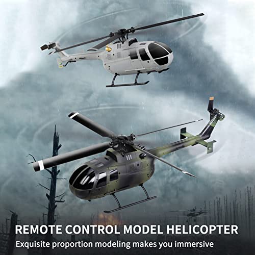 KKnoon Helicopter RTF Remote Control Helicopter Indoor Outdoor Aircraft Gift for Beginners Kids Adults, 2.4 GHz Toy, Gray