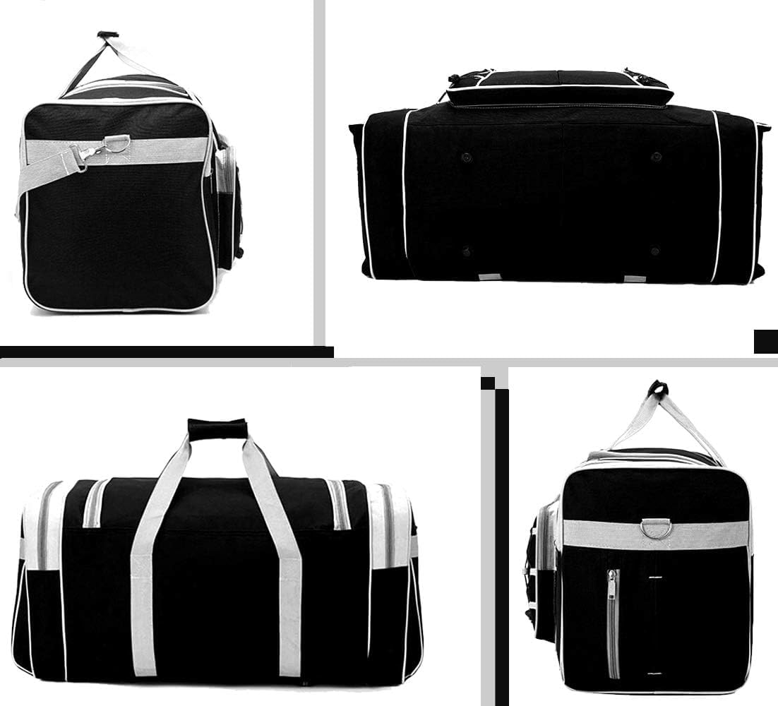 Spring Country travel bag for men, weekend bag, lightweight, extra large, Oxford duffle, gym, durable luggage, waterproof for men and women, 66 cm, Gray/White, X-Large