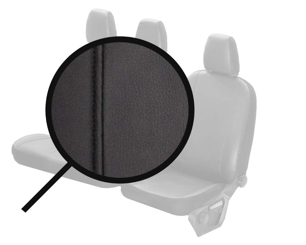 Custom-fit faux leather seat covers VIP suitable for Iveco Daily perfectly tailored for 1+2 (3-seater) vehicle-specific faux leather