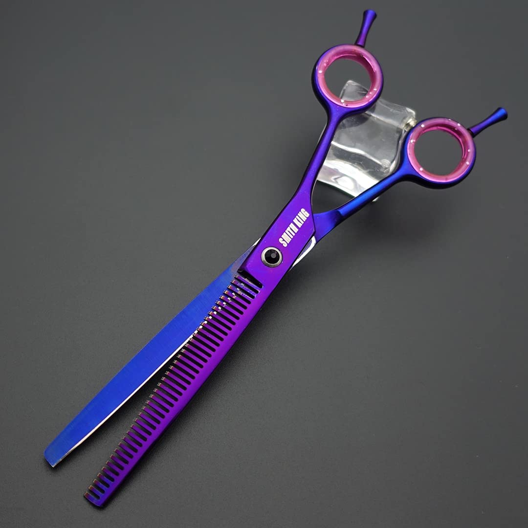 7.0 Inch Professional Dog Grooming Scissors Set Straight & Thinning & Curved & Chunker & Comb 5 Pieces in 1 Set for Left-handed & Right-handed.
