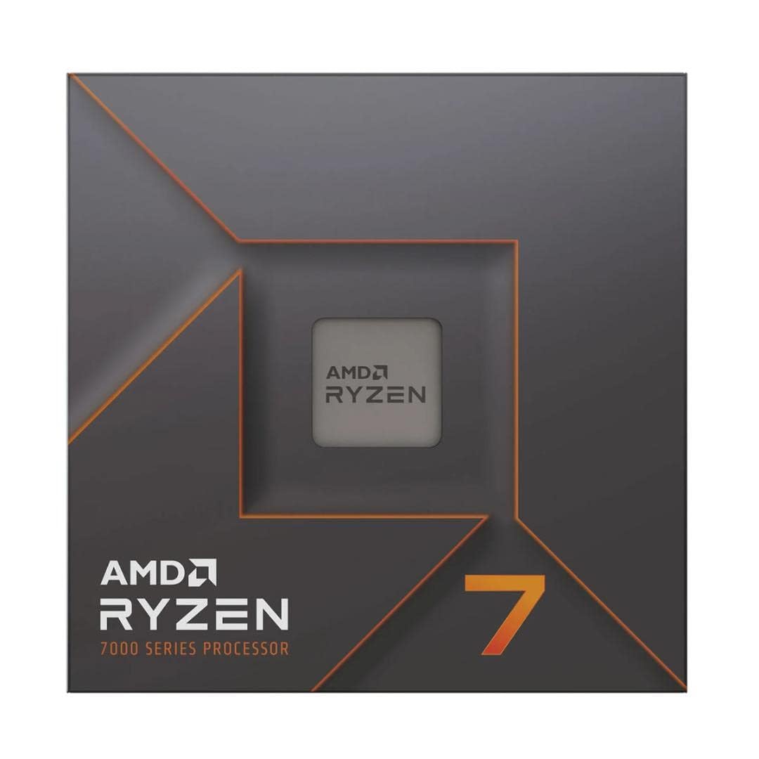 AMD Ryzen 7 7700X Processor (integrated Radeon graphics, 8 cores/16 threads, 105W TDP, AM5 socket, 40MB cache, Up to 5.4 GHz max boost, No cooler)