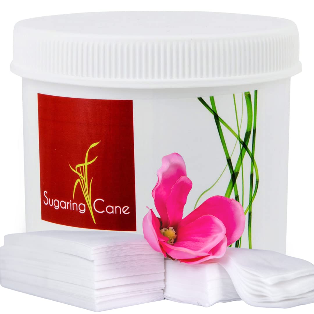 Sugaring sugar paste + 100x hair removal strips | 100% Vegan Natural | gentle, low pain hair removal | 1 jar of sugar wax | silky smooth skin for up to 4 weeks | for men and women | 500g (Soft)
