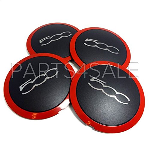 4x ORIGINAL Fiat center caps wheel caps 500 (312_) for 15 inch rims 51877477