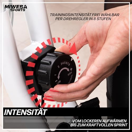 Miweba Sports home trainer bike | MX100 with app control - foldable exercise bike - pedal trainer - indoor bike - leg trainer - fitness bike - home fitness bicycle - cycling bike