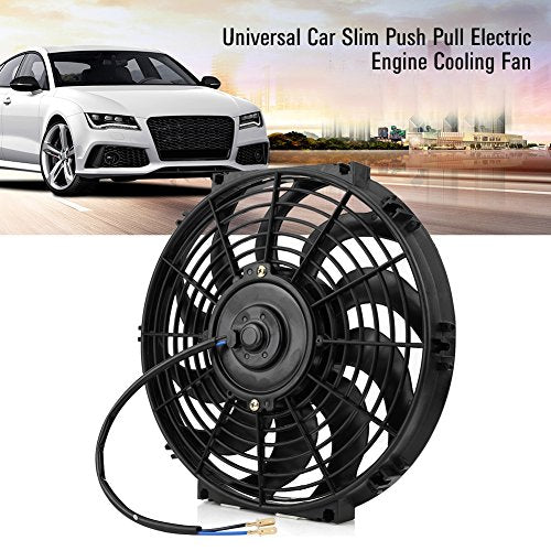 Universal radiator fan cooler 12 inch electric fan engine fan electric intercooler fan car made of ABS and steel (12V 80W)