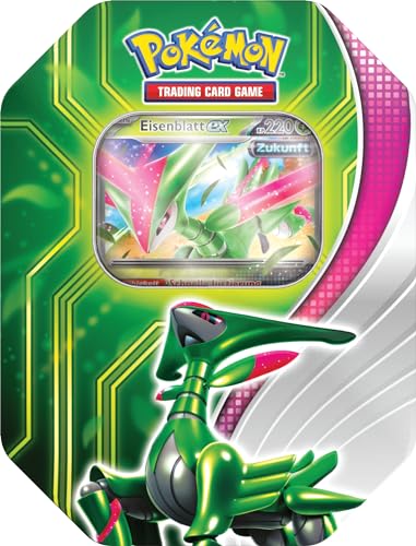 Pokémon Trading Card Game: Tin Box Paradoxclash: Iron Blade-EX (1 holographic promo card & 4 booster packs)