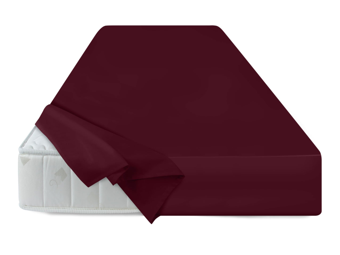 npluseins bed sheet 180x275cm - fitted sheet - perfect for patio, camping and tablecloth - RV sheet - fitted bed sheet - 100% cotton, approx. 180 x 275 cm, Bordeaux
