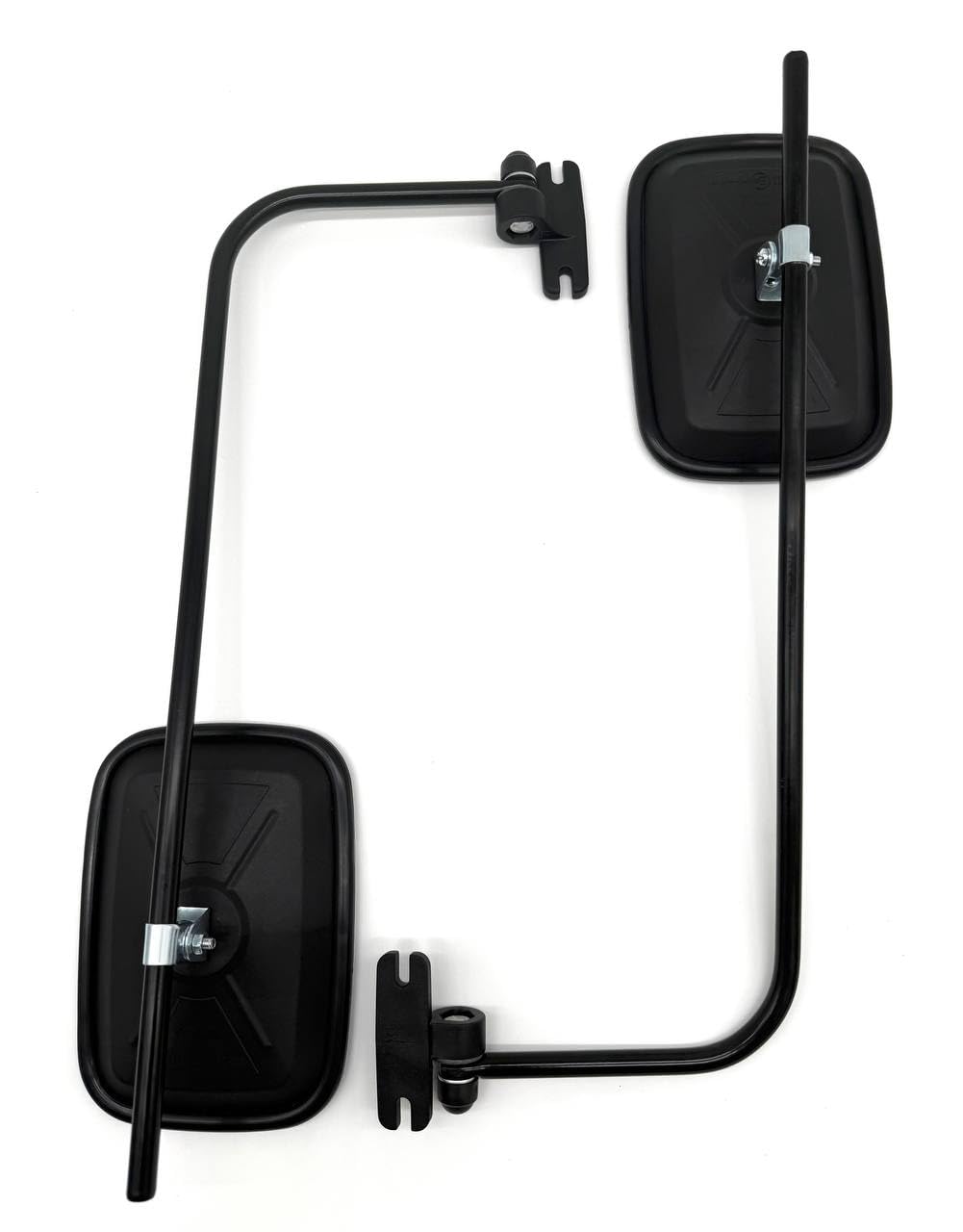 2x External Mirror Rearview Mirror ø10 Tractor Excavator 174x120 mm Mirror Holder Long Arm