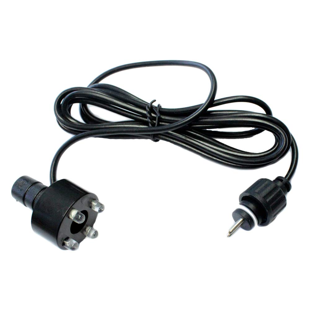 3-piece set LED fountain lighting Cold-White 12V AC | Replacement lighting for fountains & water features | Without power supply | 2m cable | Double pin standard plug | Includes 1/2" & 3/4" hose connections