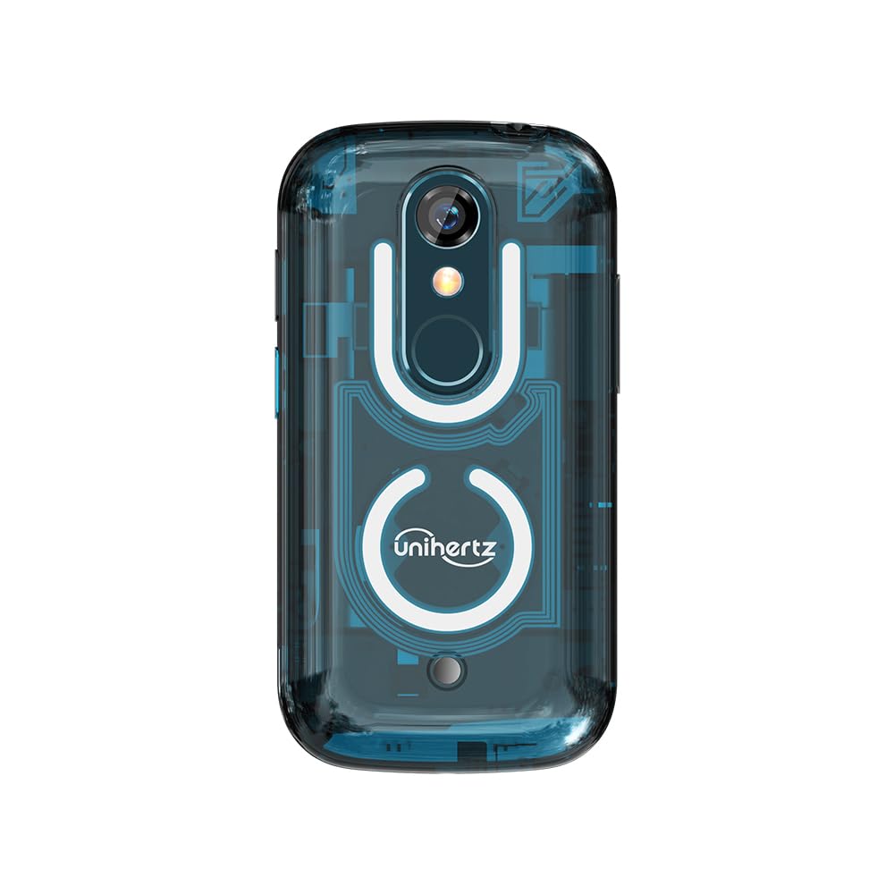 Unihertz Jelly Star (Blue) - Smallest 4G smartphone with LED light and 3-inch display, Android 13, 8GB RAM + 256GB ROM, weight 116g, 48MP camera.