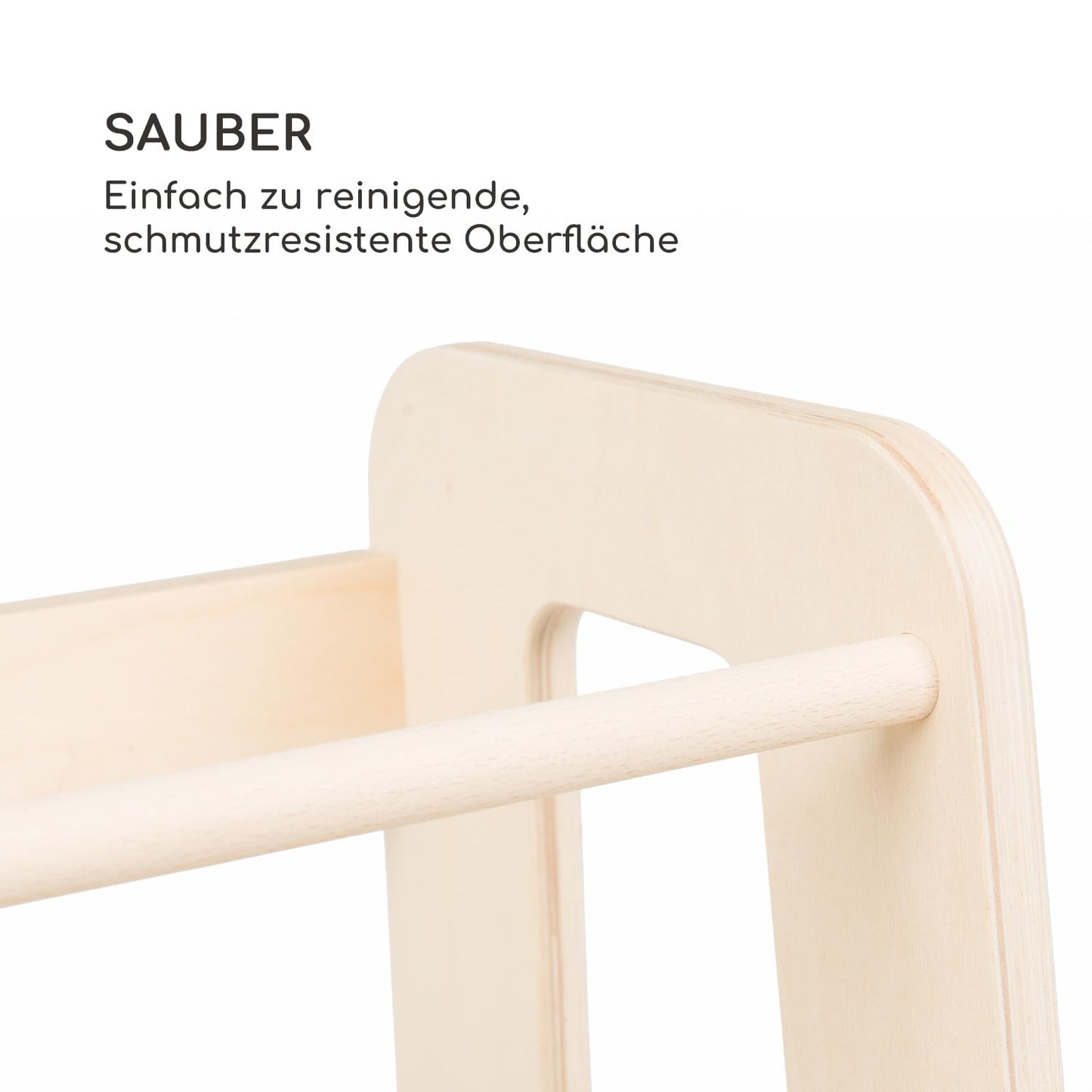moblì® | Ully Natural Learning Tower | The first learning tower for children from 1 year old made of natural wood | Montessori learning tower with adjustable shelves | Built in Italy according to Montessori principles.