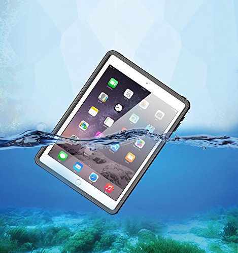 AICase waterproof case for iPad Pro 9.7/iPad Air 2, IP68, 360° full body protection with screen protector, strap, shockproof. Fits iPad Pro 9.7 inch 2016/iPad Air 2 2014.