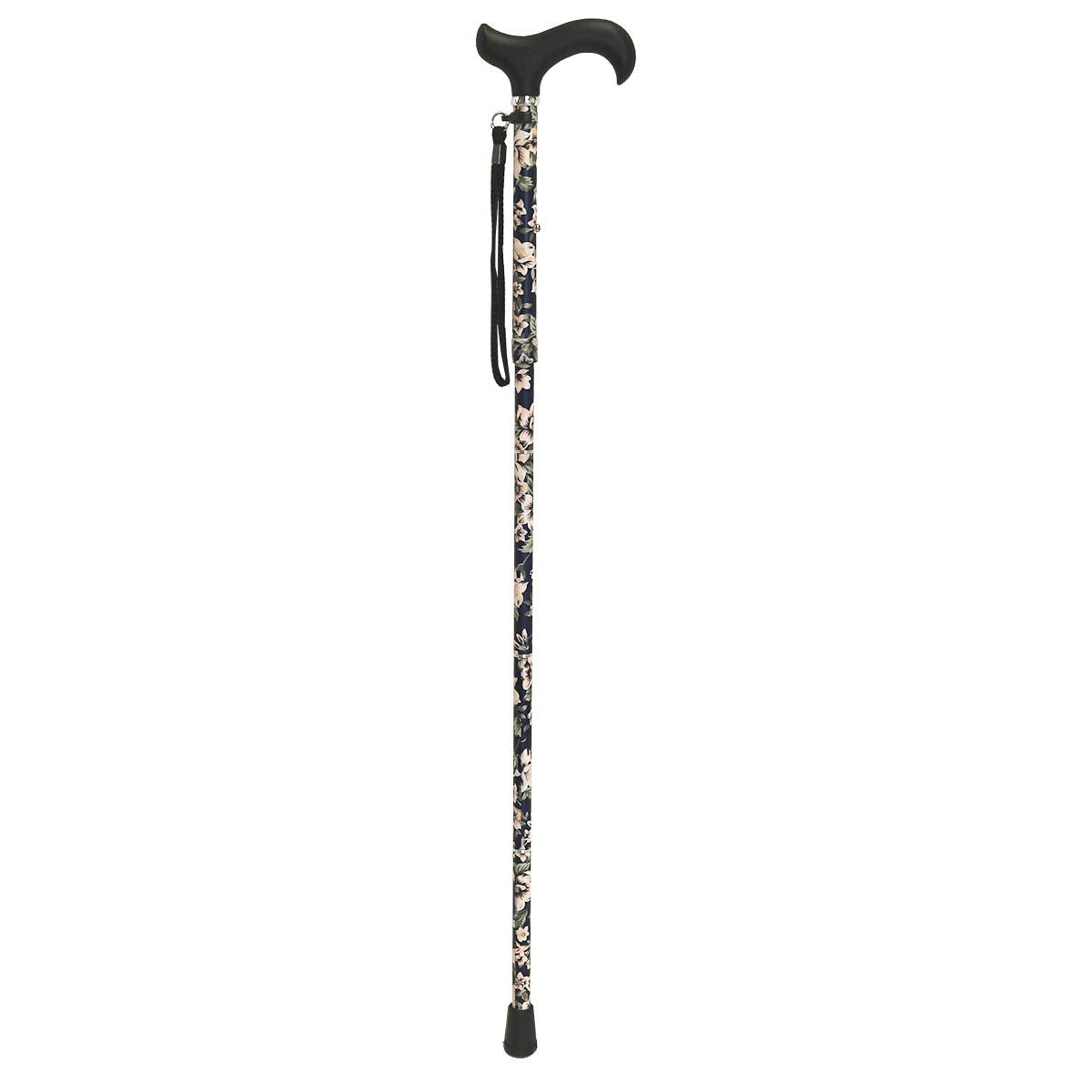 KMINA PRO - Flower design cane for women, elegant walking stick, adjustable height aluminum for men, adjustable, blue.