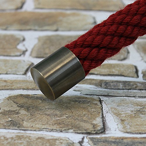 2 end caps and 10 rope holders "bronzed" for 30mm handrail rope.