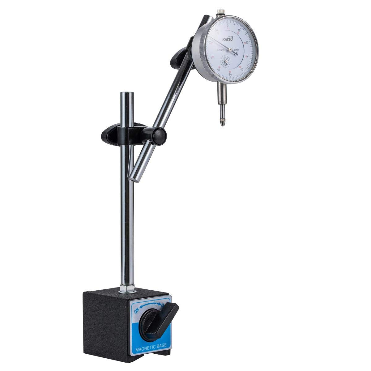 KATSU Tools Dial Indicator DTI 0-10mm with Magnetic Base 40111963