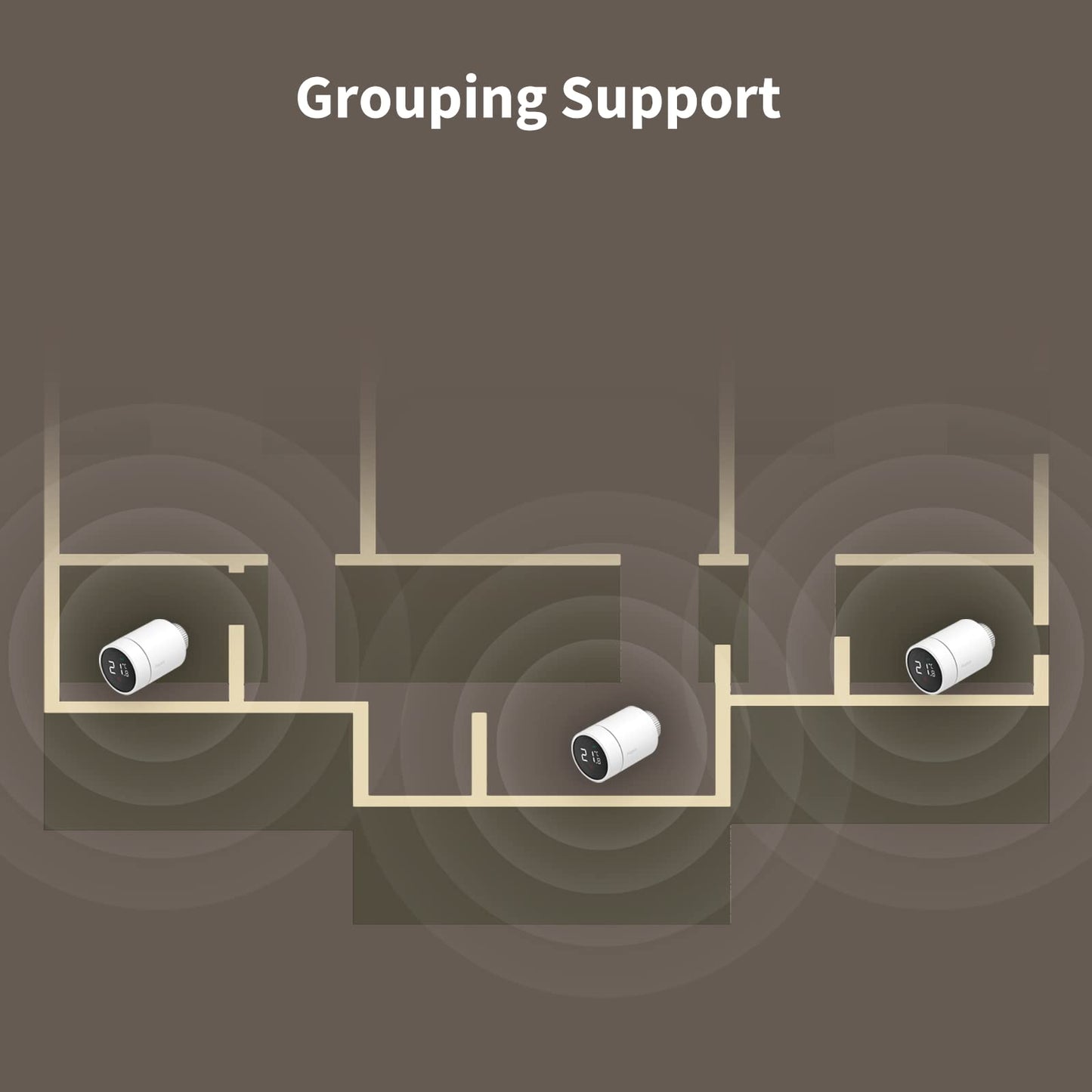 Aqara Smart Radiator Thermostat E1 3-pack, requires Aqara Zigbee 3.0 Hub, voice control, geofencing support, compatible with HomeKit, Alexa, Google Assistant, and IFTTT.