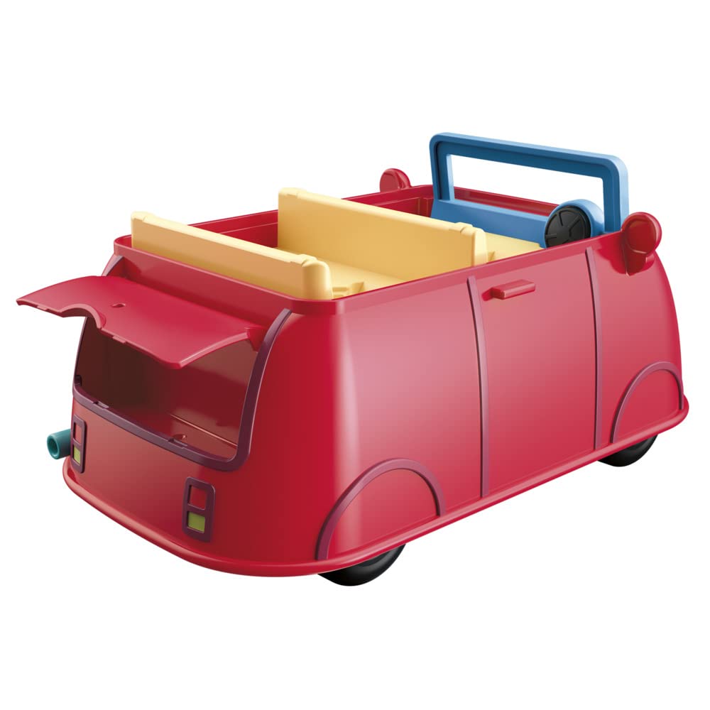 Peppa Pig Peppa's Camper Van Playset & Peppa's Adventures Peppa's Red Family Car Preschool Toy, language and sound effects, includes 2 figures, suitable for ages 3 and up.