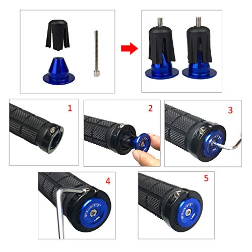 Flat handlebar end caps for mountain bike, road bike, BMX, aluminum, 1 pair, Green 02.