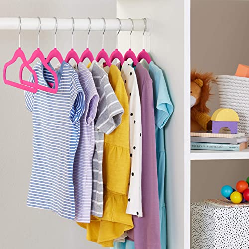 Amazon Basics - Suit Hangers, Flocked, Pink, 30 Pack