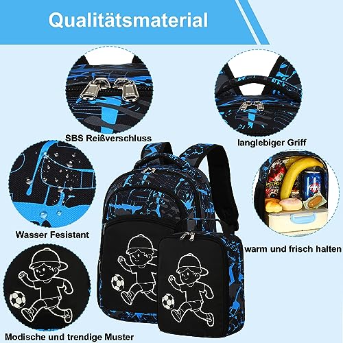 LOIDOU school backpack set for girls, 3 pieces including a children's backpack, school bag, and teenager backpack. Ergonomic school satchel for boys and girls.