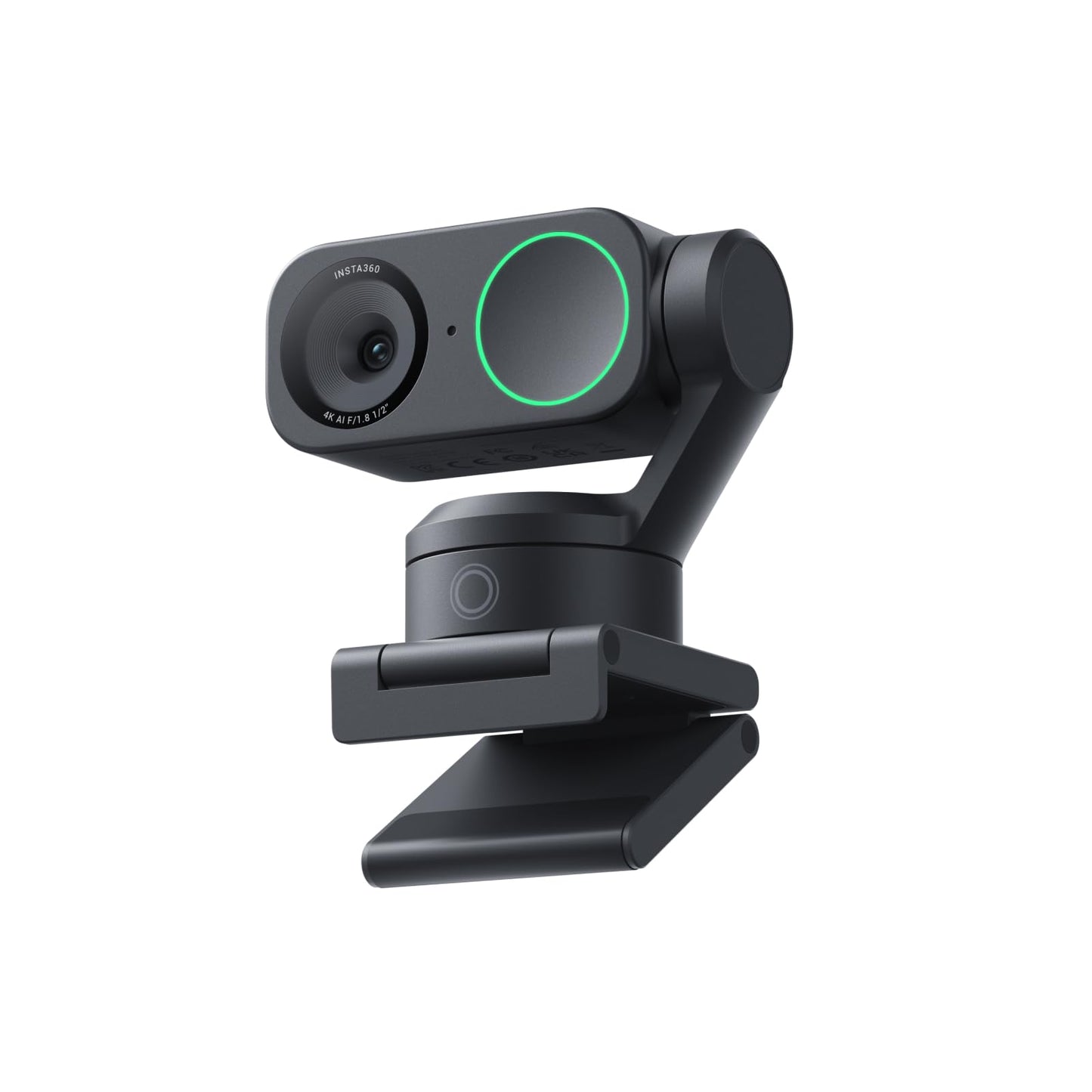 Insta360 Link 2 Standard Bundle - 4K webcam for PC/Mac, 1/2" sensor, AI tracking, HDR, microphone with AI noise reduction, gesture control for streaming, video calls, gaming, compatible with Zoom.