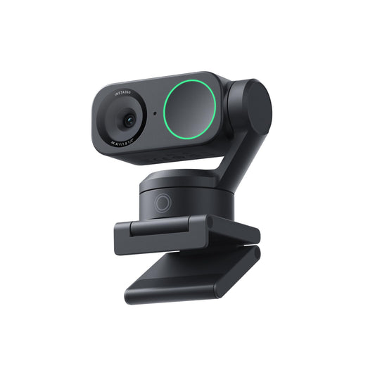 Insta360 Link 2 Standard Bundle - 4K webcam for PC/Mac, 1/2" sensor, AI tracking, HDR, microphone with AI noise reduction, gesture control for streaming, video calls, gaming, compatible with Zoom.